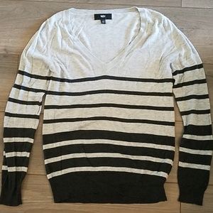 Black and grey striped sweater